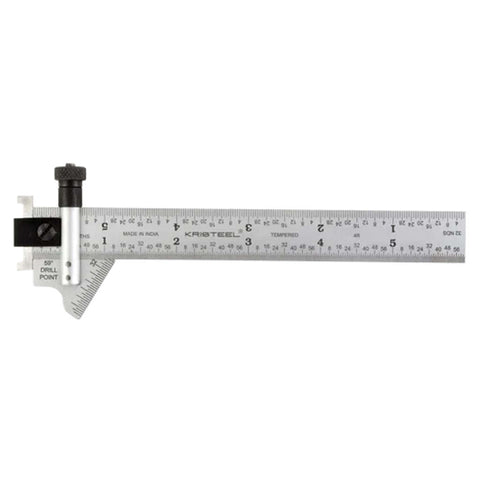 Kristeel Shinwa Hook Rule Cum Drill Point Gauge Assembly HRDPG