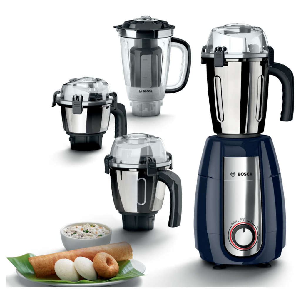 Bosch TrueMixx Style 4 Jars Mixer Grinder 750W Midnight Blue MGM6642DIN