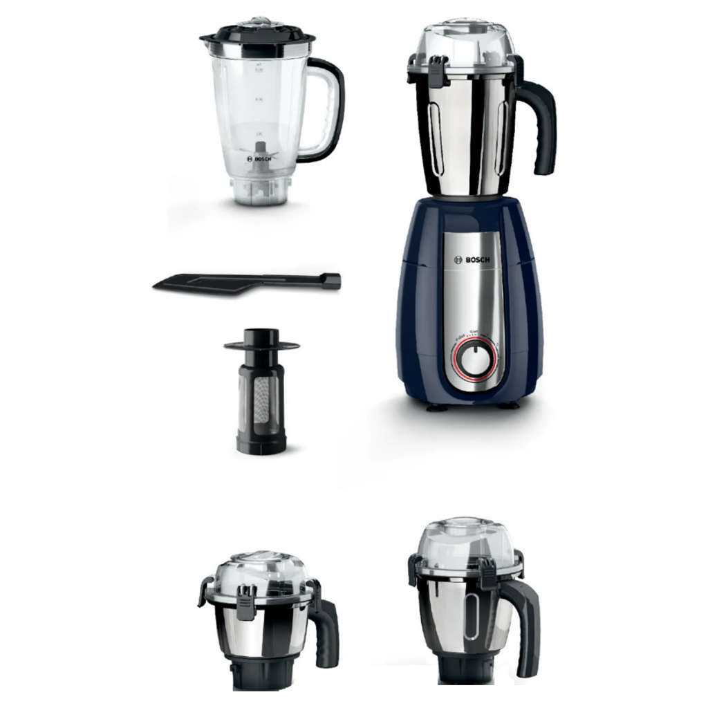 Bosch TrueMixx Style 4 Jars Mixer Grinder 750W Midnight Blue MGM6642DIN