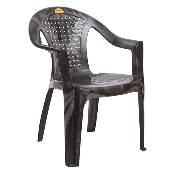 Buy Supreme Timber Plastic Chair Silver Black Online at Bestomart