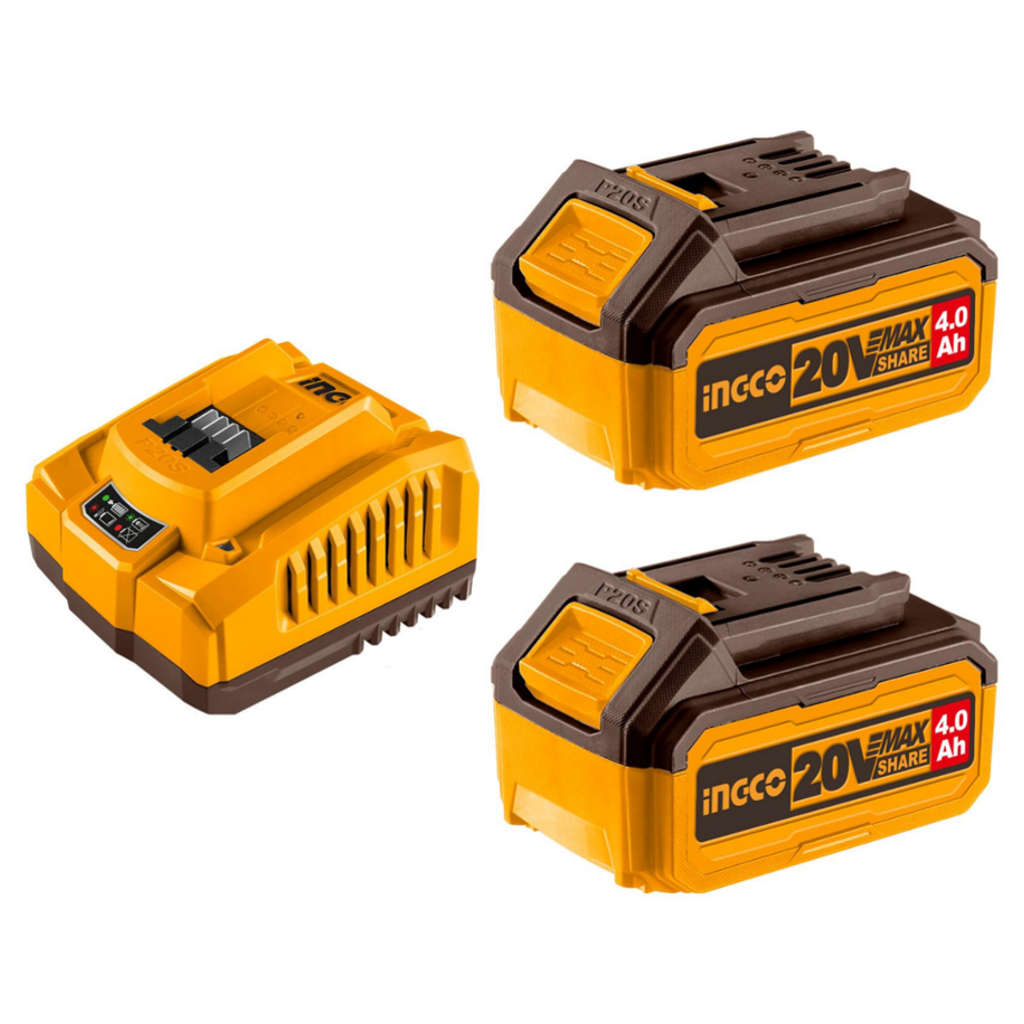 Ingco Lithium-Ion Battery And Charger Kit 20 V FBCPK1424