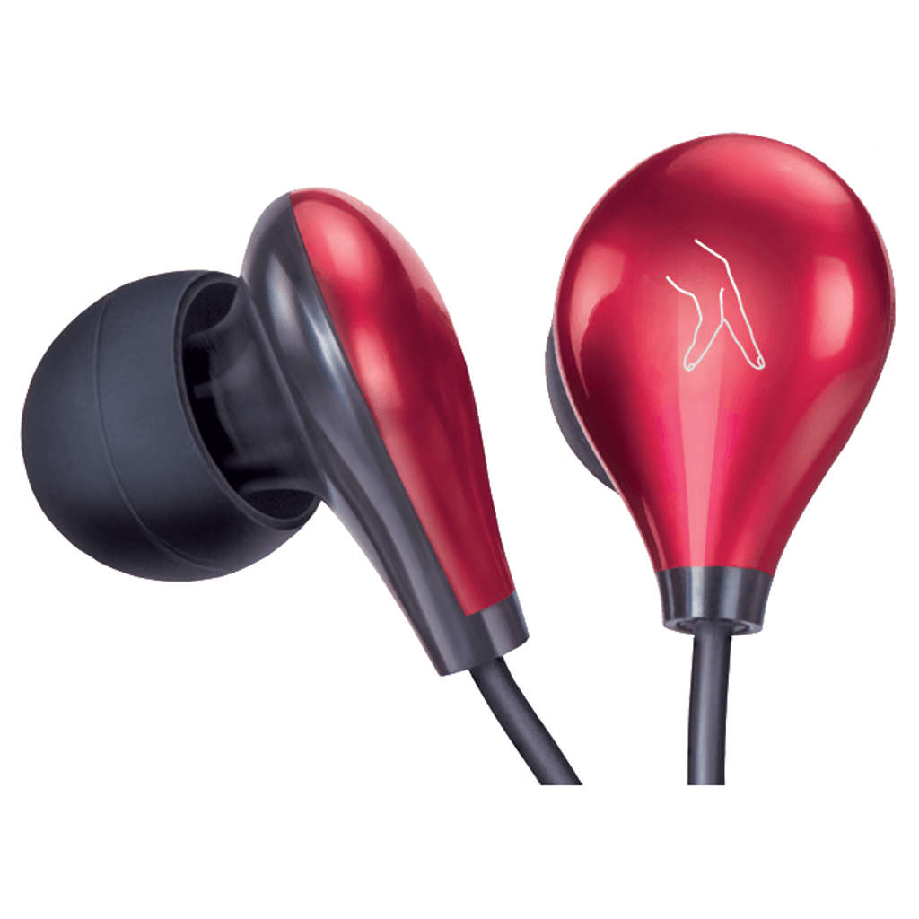 Fingers Droplets Wired Earphone Piano Red