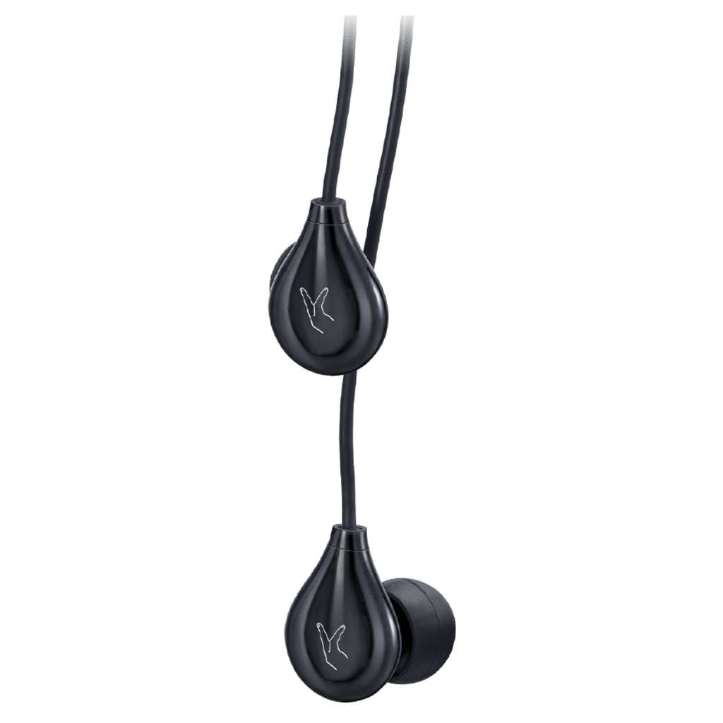 Fingers Droplets Wired Earphone Piano Black