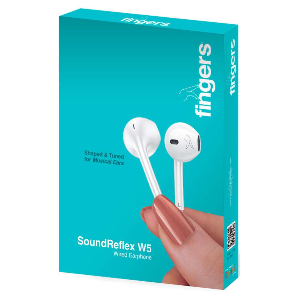 Fingers SoundReflex W5 Wired Earphone White