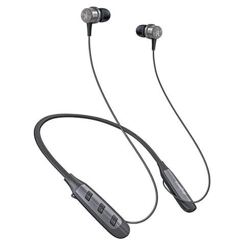 Fingers Cozy Wireless Neckband Earphones Classic Black + Dark Silver