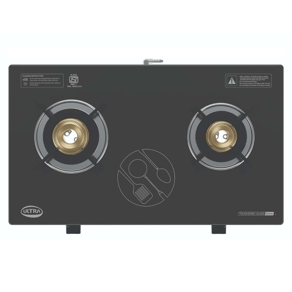 Elgi Ultra Duraflame 2GT Glass Top Gas Stove 2 Burner