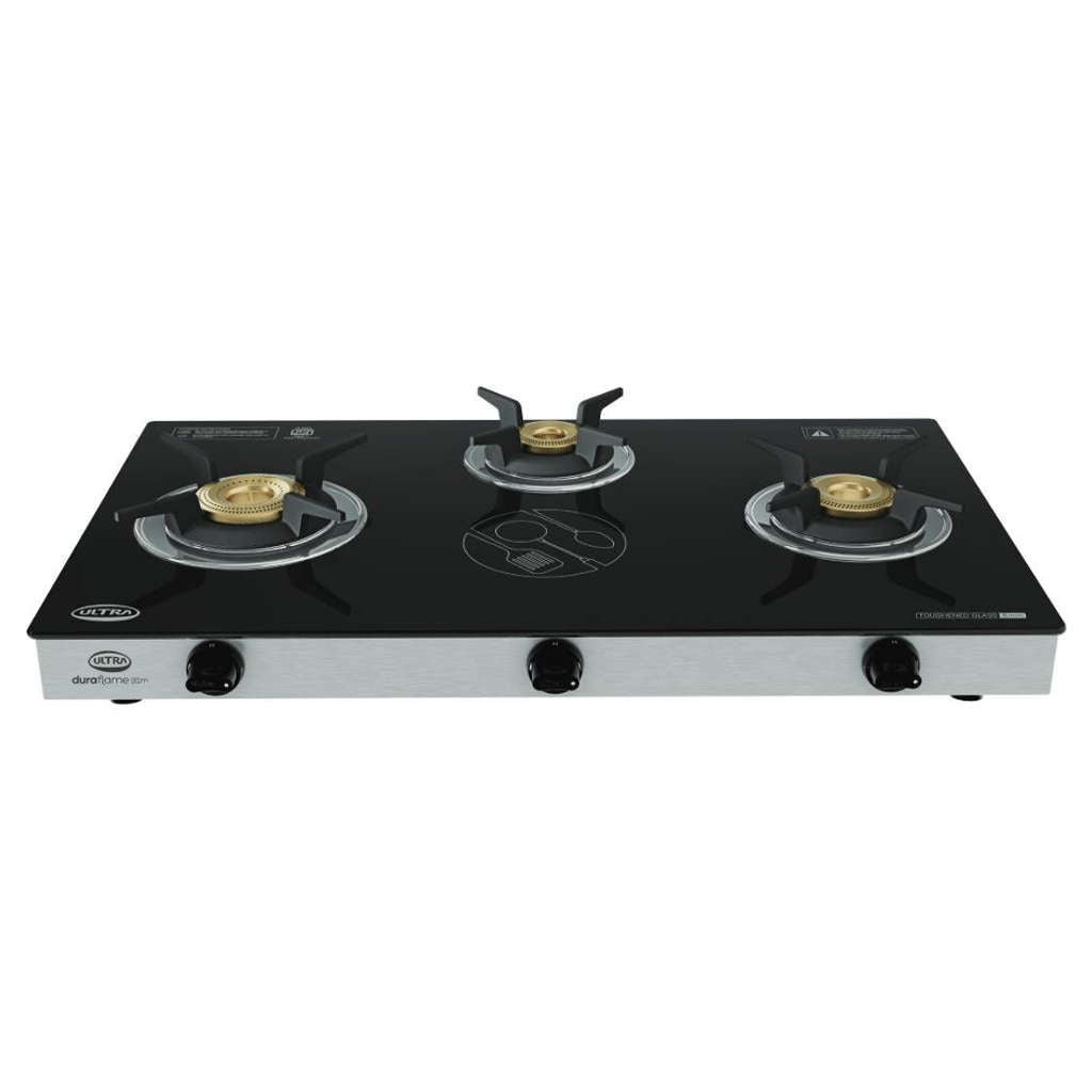 Elgi Ultra Duraflame 3GT Glass Top Gas Stove 3 Burner