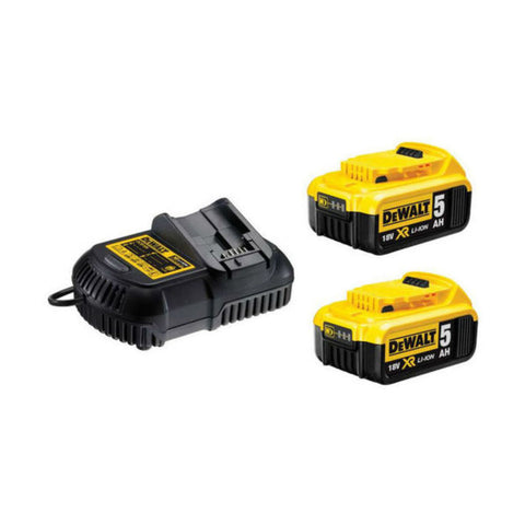 Dewalt XR Charger + 2 x 5.0Ah Battery DCB115P2
