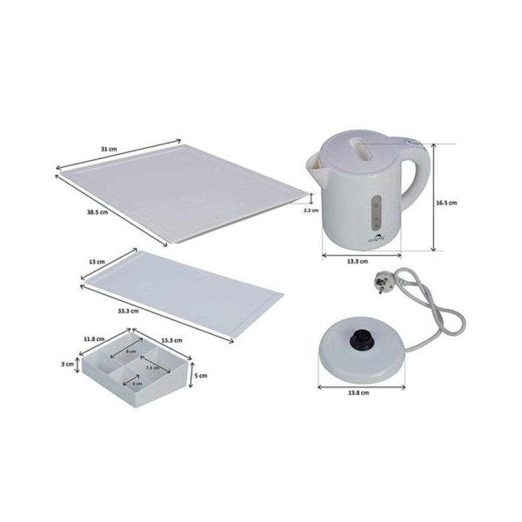 Dolphy Electric Kettle with Tray Set White DKTL0004