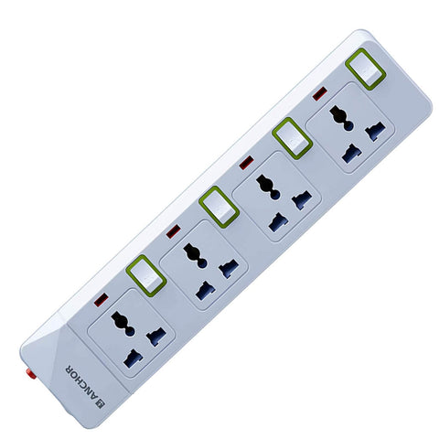 Anchor Spike Guard 4Socket + 4Switch 10A 22053