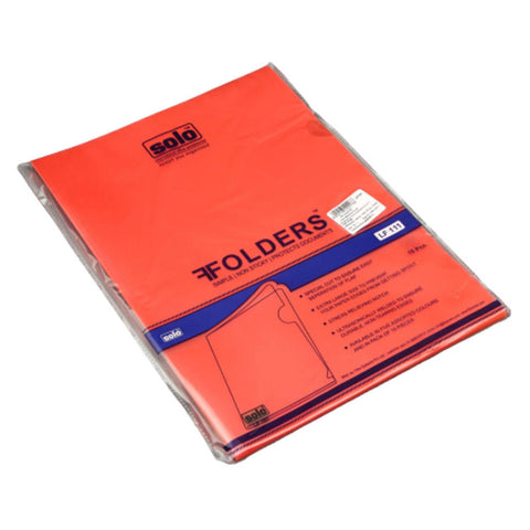 Solo Clear Holder With L Folder Transparent Red F/C Size LF 111