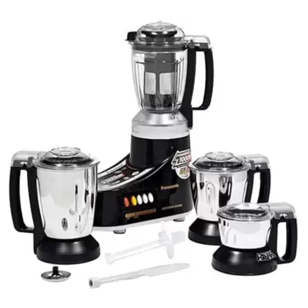Panasonic Mixer Grinder With 4 Stainless Steel Jars 550W Black MX-AC460