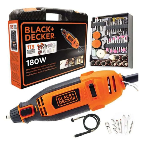 Buy Black  Decker Electric Rotary Tool With Accessories 180W RT18KA Online  at Bestomart ...
