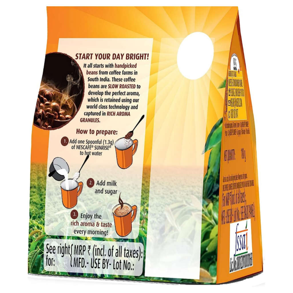 Nescafe Sunrise Instant Coffee Powder 100g Pouch