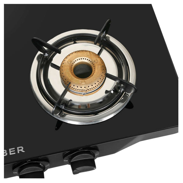 Buy Faber Double Jumbo BK Glass Top Gas Stove 4 Brass Burner Online at Bestomart