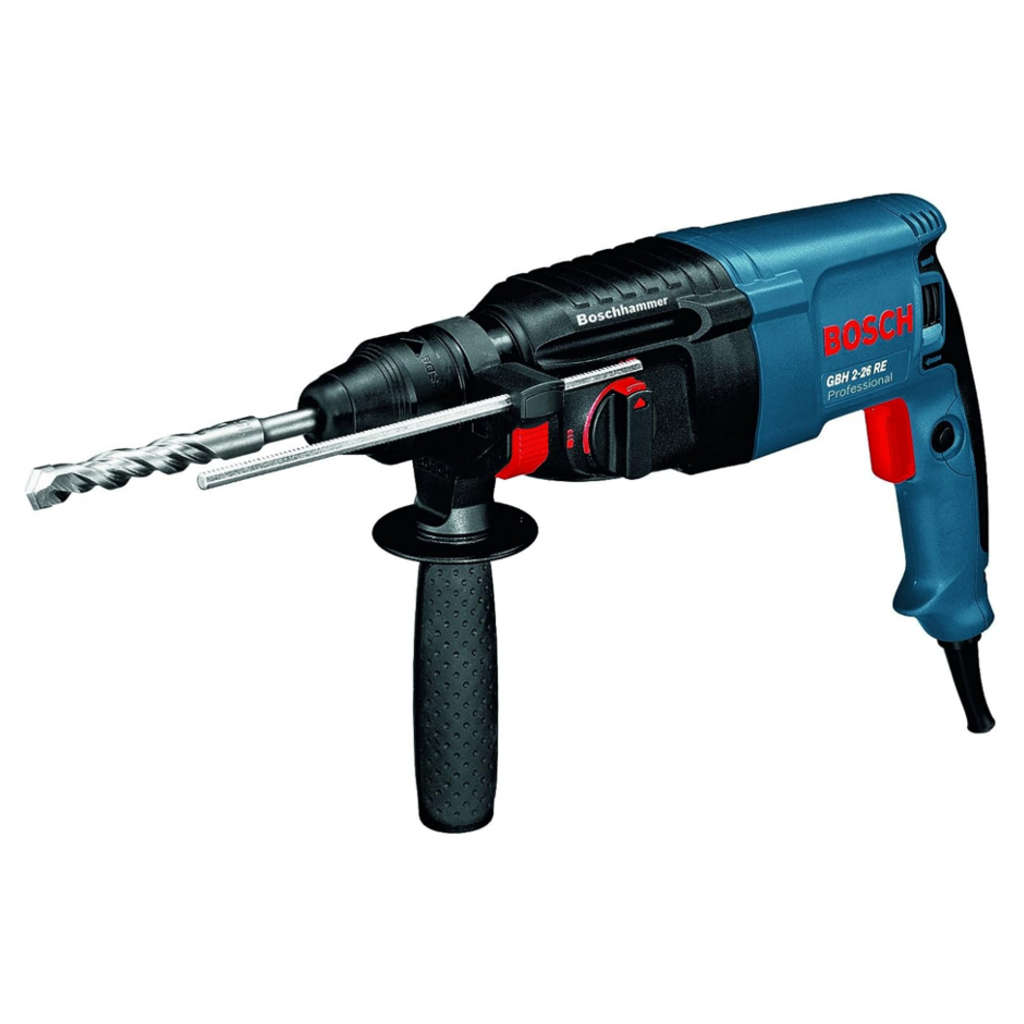 Bosch Rotary Hammer with SDS-plus GBH 2-26 RE (800 W, 2.7 Kg, 0 – 900 rpm)