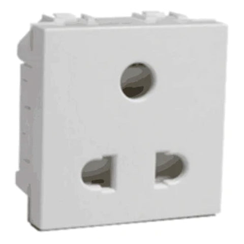 Havells Modular Coral 6A 3 Pin Shuttered Socket AHLKPXW063