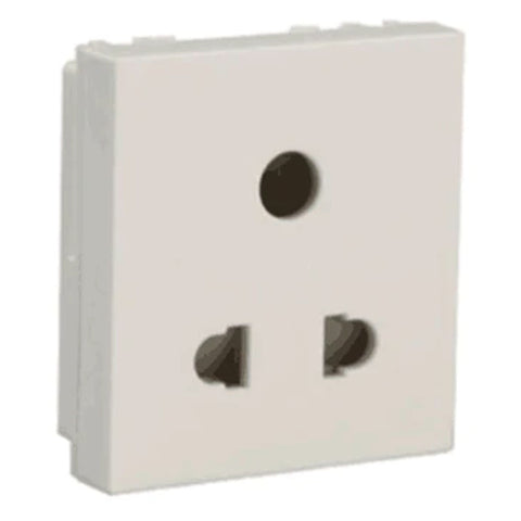 Havells Modular Oro 6A 3 Pin Shuttered Socket AHOKPXW063