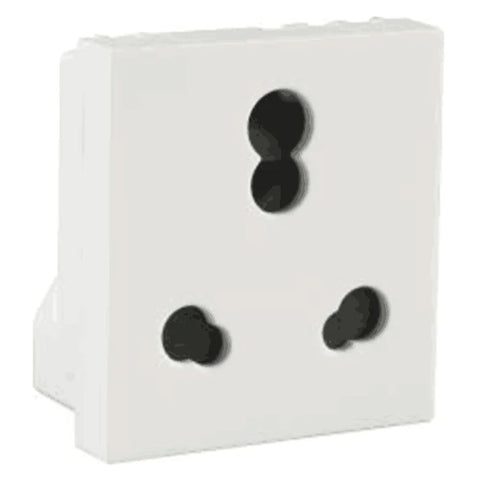 Havells Modular Oro 6 / 16A 3 Pin Combined Shuttered Socket AHOKPXW163