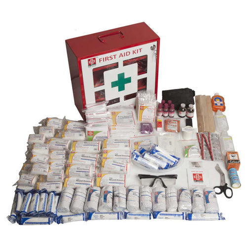 St.John's Industrial First Aid Kit Large - Metal Box Wall Counted With Acrylic Door  -246 Components SJF M1