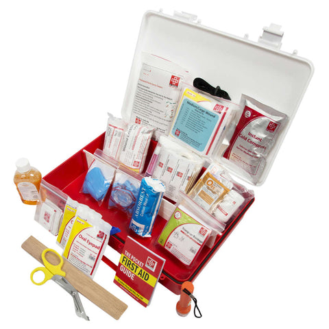 St.John's Workplace First Aid Kit Large - Plastic Box Wall Mounted - 160 Components SJF P2
