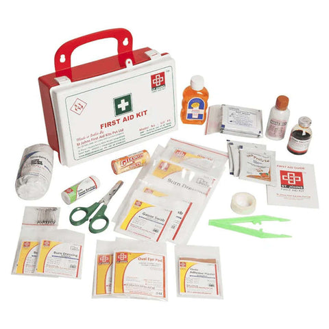 St.John's Workplace First Aid Kit Medium - Plastic Box - 77 Components SJF P4