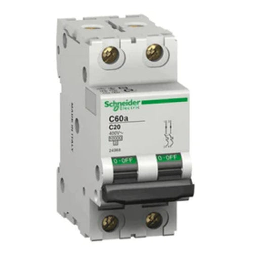 Schneider 2 Pole Miniature Circuit Breaker (MCB) – A9N2P01C