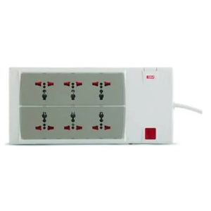 GM G-POWER 6+1 SPIKE GUARD WITH MASTER SWITCH, INDICATOR, SAFETY SHUTTER, INTERNATIONAL SOCKETS AND SURGE PROTECTOR – GM3059