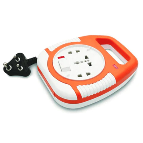 GM Square 3 Pin Flex Box 4 meter with Handle, Indicator and International Socket – GM3045