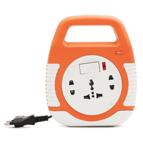 GM Square 2 Pin Flex Box 5 meter with Handle, Indicator and International Socket – GM3040