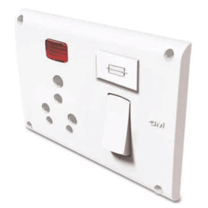 GM G-ERA ERION 3 in 1 Universal Switch & Socket Combined with Fuse & Indicator – GM8651
