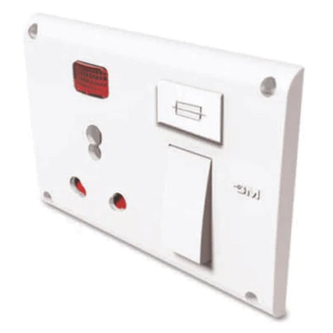 GM G-WEA EVON 6/16A 5 in 1 Universal Switch & Socket Combined with Safety Shutter – GM8551
