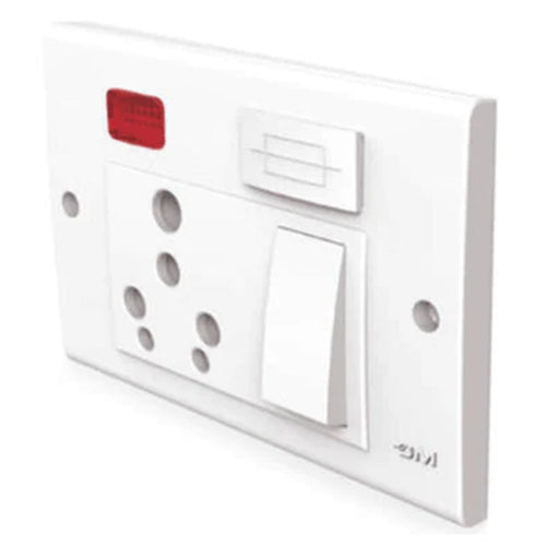 GM G-WEA EVON 6/16A 5 in 1 Universal Switch & Socket Combined with Safety Shutter – GM8571