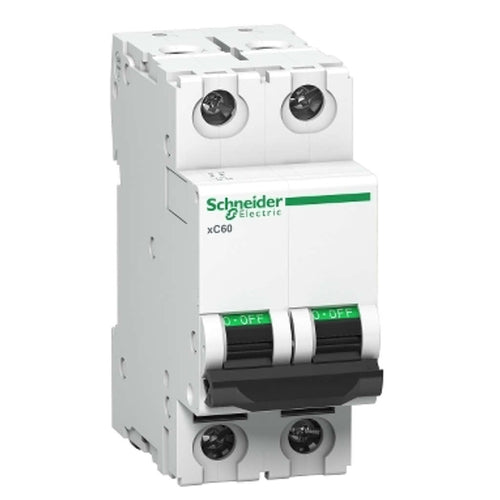 Schneider 63 A Two Pole D-Curve MCB xC60 -  A9N2P63D