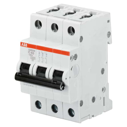 ABB MCB 0.5-63A 10 KA D Curve Three  Pole S200M Series