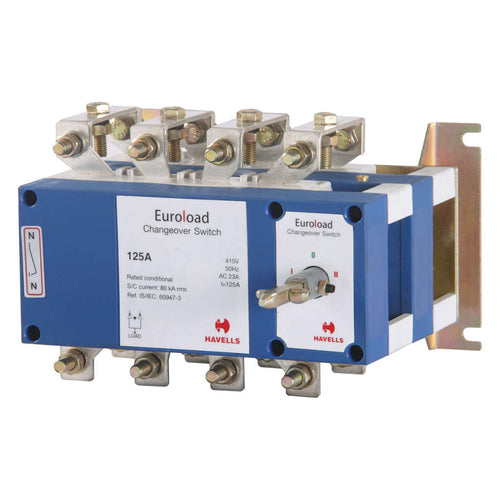 Havells Euroload On-Load Changeover  Switch with Advance Neutral 125-200A Four Pole- Open Execution