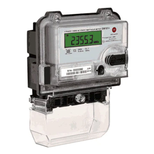 L&T Metering Device Single Phase kWh Meter With LCD display EM101 Class 1 Base Mounting