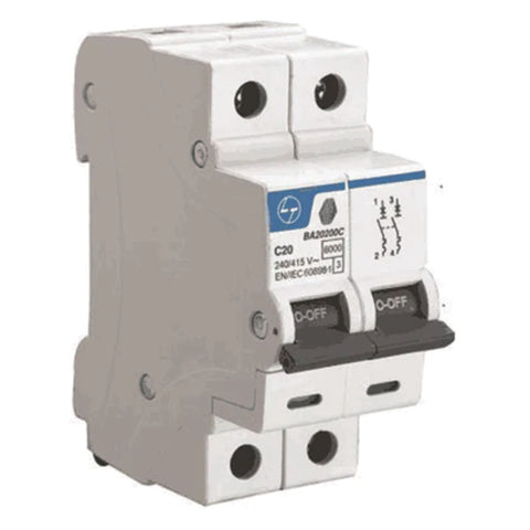 L&T [ Lauritz Knudsen ] MCB 0.5A-63A DC MCBs Curve Double Pole