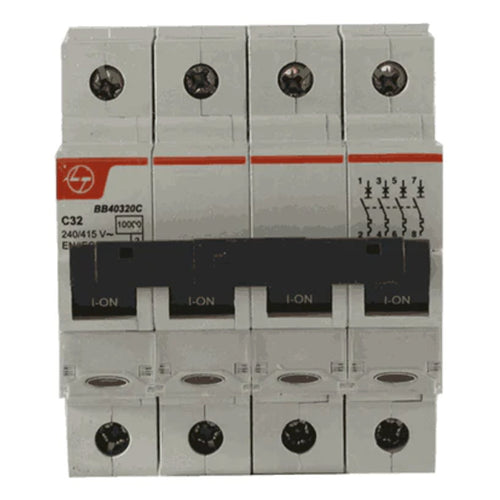 L&T MCB 0.5A-63A C Curve Four Pole