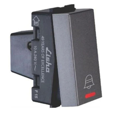 Lisha Bell Push Switch With Indicator 10A 240V 1Module 7003