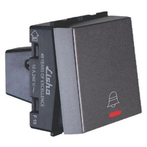 Lisha Bell Push Switch With Indicator 10A 240V 2Module 7005