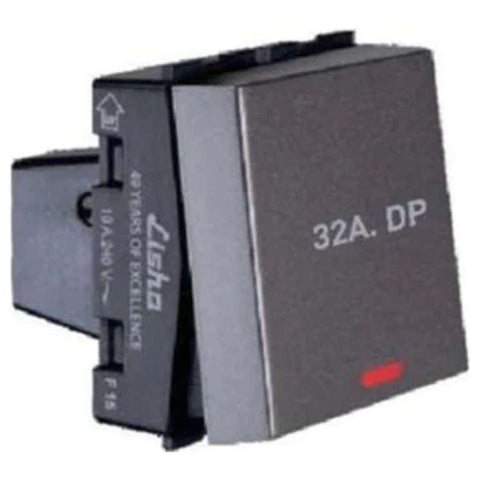 Lisha DP Switch With Indicator 32A 240V 2Module 7010