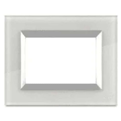 Lisha Snow White Tint Glass Cover Plates 1-18Module
