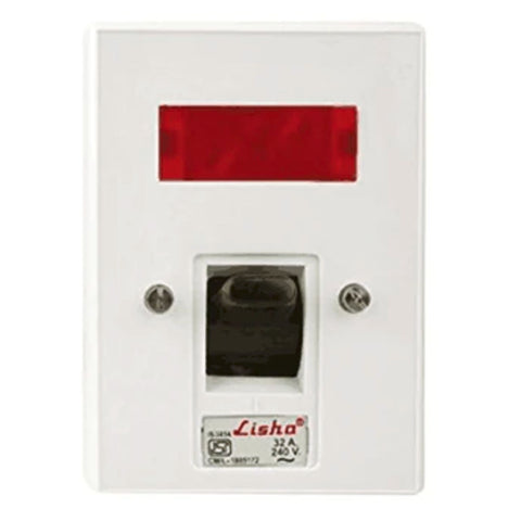 Lisha Flush Type DP Switch With Indicator(Heavy Duty) 32A 2102