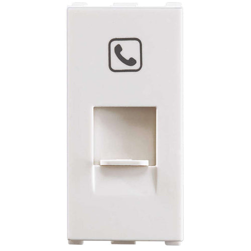 Anchor Roma RJ11 Tel Jack Single With Shutter 1Module 66551
