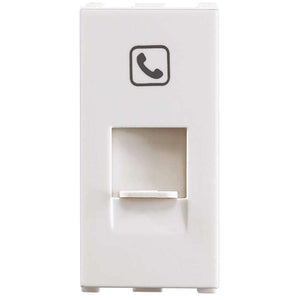 Anchor Roma RJ11 Tel Jack Single With Shutter 1Module 66551