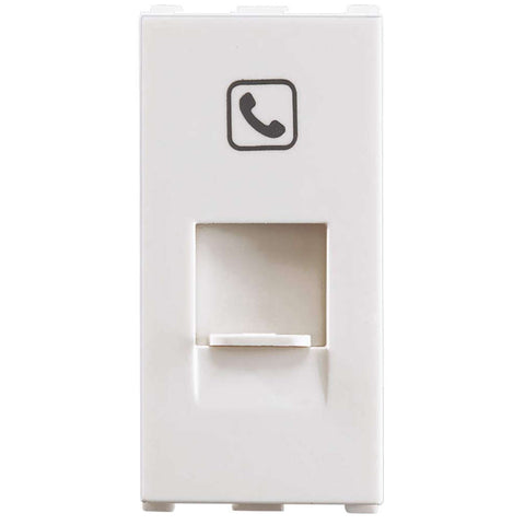 Anchor Roma RJ11 Tel Jack Single With Shutter 1Module 66551