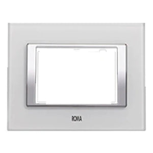 Anchor Roma Clear Glass Cover Plates Pure White