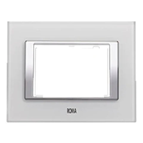 Anchor Roma Clear Glass Cover Plates Pure White