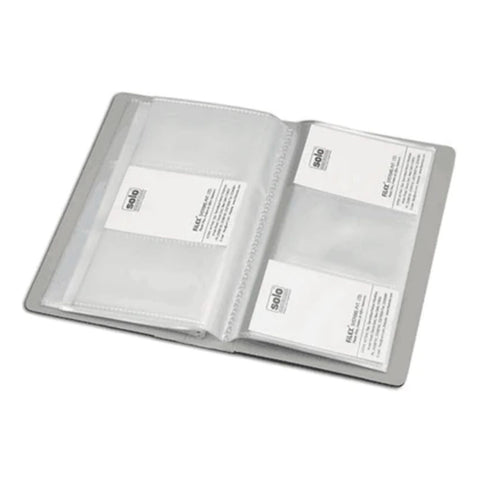 Solo Business Cards Holder 240 Cards Grey BC 802